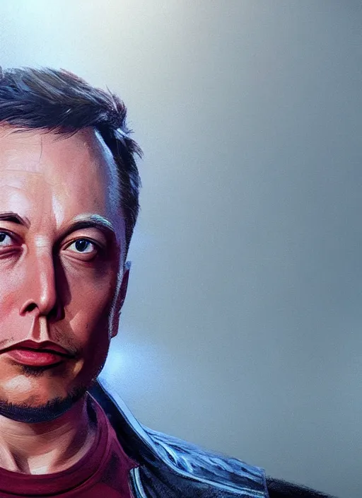 Image similar to highly detailed portrait elon musk gta 5 art, unreal engine, fantasy art by greg rutkowski, global illumination, radiant light