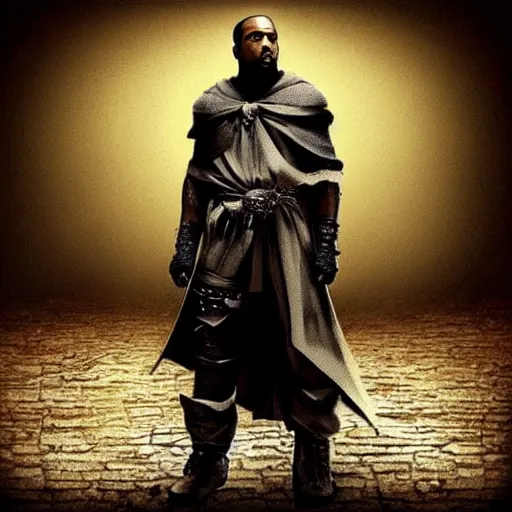 Image similar to kanye west in dark souls