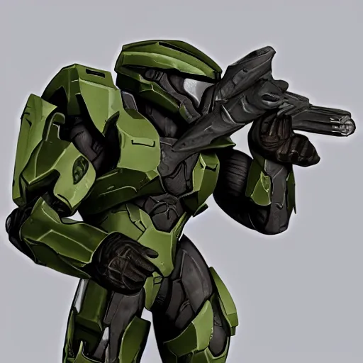 Prompt: a grunt from the game Halo