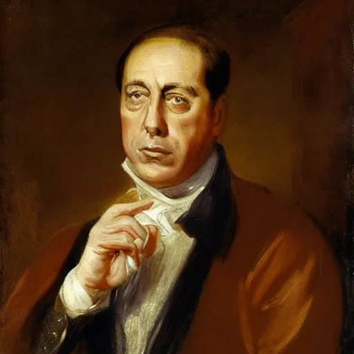 Prompt: a painting of silvio berlusconi by william turner
