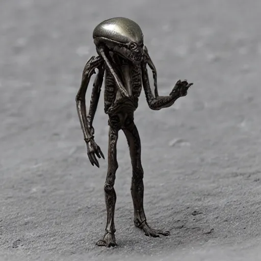 Image similar to aliens that walk with three legs in the cold wastes of pluto, highly detailed, realistic, scifi