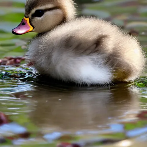 Image similar to A baby duck, award winning photography