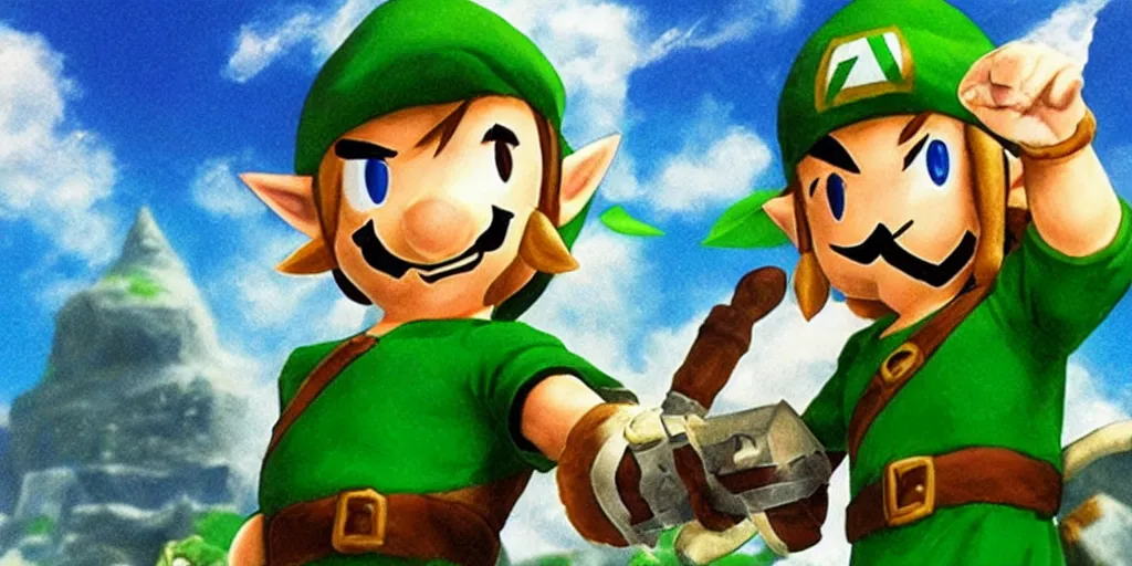 Image similar to The Legend of Zelda Luigi