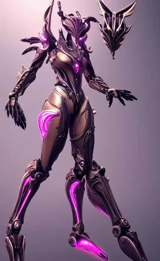 Image similar to extremely detailed goddess shot, front shot, low shot, of a beautiful saryn warframe, that's a giant beautiful stunning anthropomorphic robot female dragon with metal cat ears, standing elegantly on a mountain, detailed sharp robot dragon claws, robot dragon feet, streamlined pink armor, thick smooth warframe thighs, long elegant tail, detailed warframe fanart, destiny fanart, high quality digital art, giantess art, furry art, 3D realistic, warframe art, Destiny art, furaffinity, DeviantArt, artstation, 8k HD, octane render