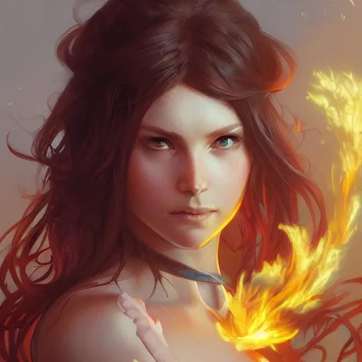 Prompt: P3S Clear, fiery, D&D, fantasy, highly detailed, digital painting, artstation, smooth, sharp focus, illustration, art by artgerm and greg rutkowski and alphonse mucha