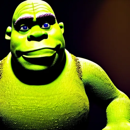 Prompt: shrek as a robot, highly detailed, extremely high quality, hd, 4 k, 8 k, canon 3 0 0 mm, professional photographer, 4 0 mp, lifelike, top - rated, award winning, realistic, detailed lighting, detailed shadows, sharp, no blur, edited, corrected, trending