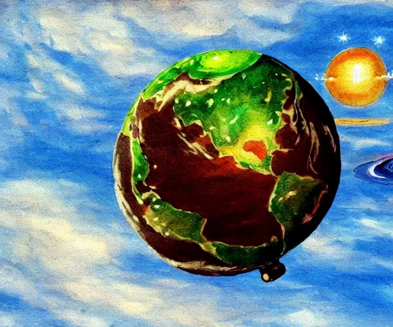 planet earth painting