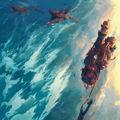 Prompt: overhead view, battle of cape ecnomus, behance hd artstation by jesper ejsing, by rhads, makoto shinkai and lois van baarle, ilya kuvshinov, ossdraws