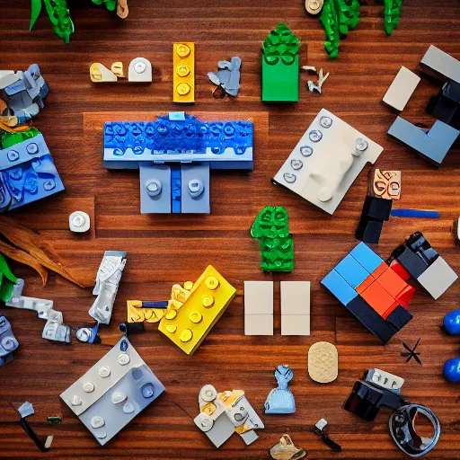 Image similar to lego set for the garden of eden story, product photography, 50mm, studio lighting