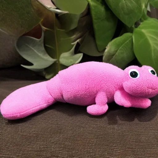 Prompt: Beanie Boo plushie toy of axolotl