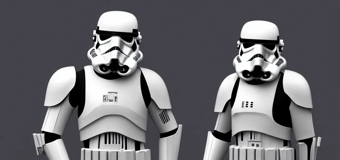 Prompt: stormtrooper concept art, black background, 8 k photorealistic, hd, high details, trending on artstation