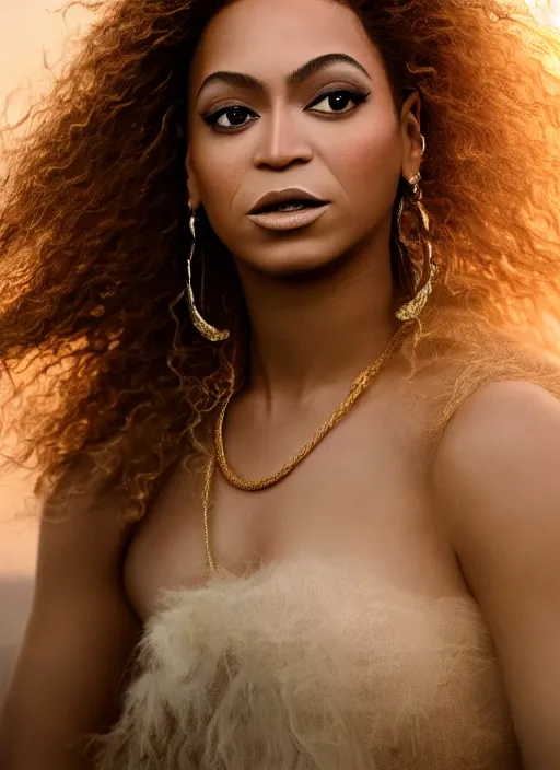 Image similar to photographic portrait of a stunningly beautiful renaissance beyonce with soft makeup in soft dreamy light at sunset, contemporary fashion shoot, by edward robert hughes, annie leibovitz and steve mccurry, david lazar, jimmy nelsson, breathtaking, 8 k resolution, extremely detailed, beautiful, establishing shot, artistic, hyperrealistic, beautiful face, octane render