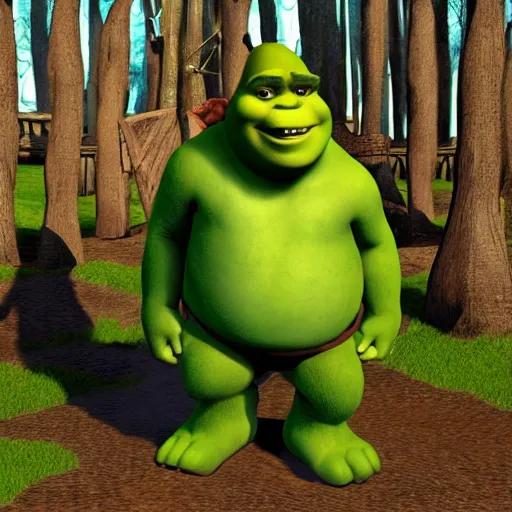 Image similar to shrek ready to bone