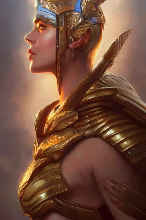 Image similar to amazon valkyrie athena, d & d, fantasy, portrait, highly detailed, headshot, digital painting, trending on artstation, concept art, sharp focus, illustration, art by artgerm and greg rutkowski and magali villeneuve