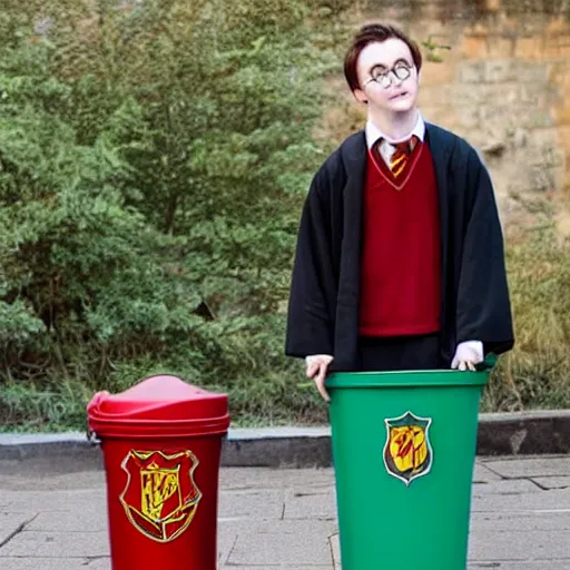 Image similar to a picture of harry potter and a trash can, are making babies in 2 0 5 4,