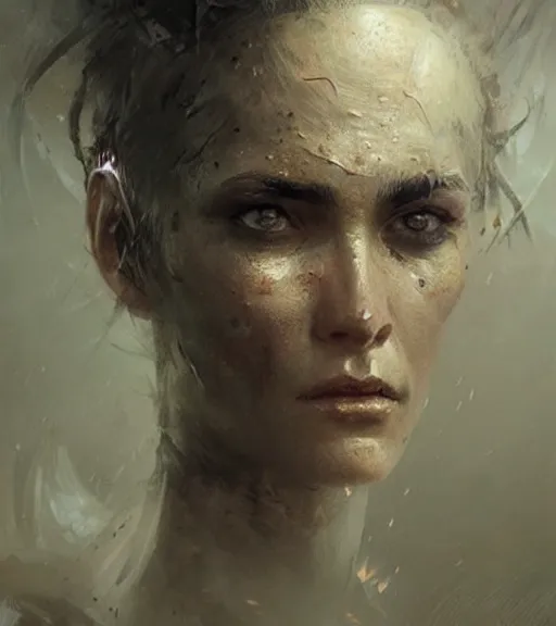 Image similar to war, realistic face, in the style of greg rutkowski, fantasy, amazing detail, epic, intricate, elegant, smooth, sharp focus