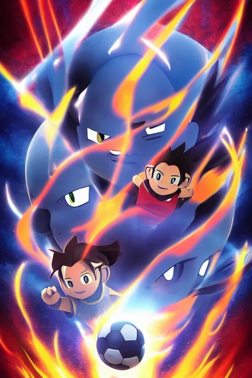 Image similar to inazuma eleven movie poster, by nuri iyem, james gurney, james jean, greg rutkowski, anato finnstark. pixar. hyper detailed, 5 0 mm, award winning photography, perfect faces