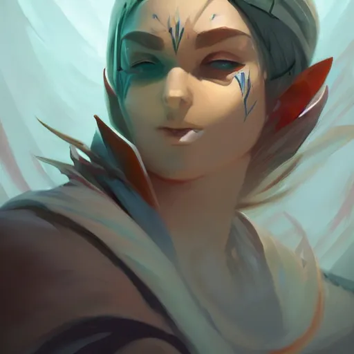 Image similar to face icon stylized minimalist magic : the gathering, loftis, cory behance hd by jesper ejsing, by rhads, makoto shinkai and lois van baarle, ilya kuvshinov, rossdraws global illumination