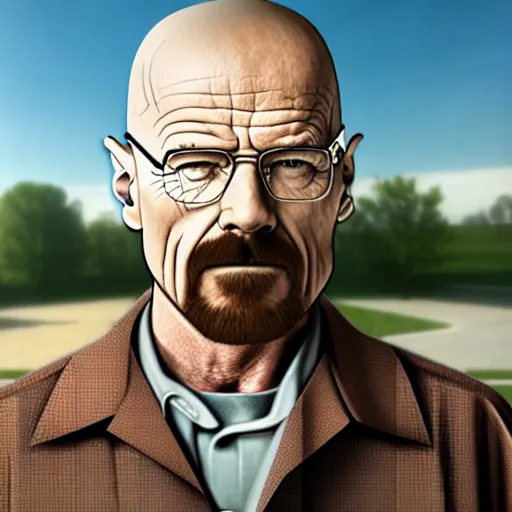 Image similar to walter white working at walmart, 4 k, high resolution, still, landscape, hd, dslr, hyper realistic