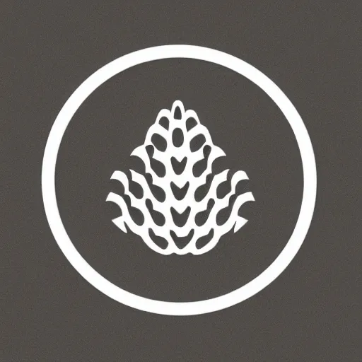 Image similar to coorperate logo romanesco simple stencil on white background