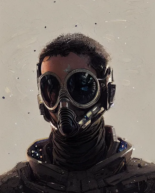 Image similar to detailed portrait Atreides, cyberpunk futuristic, reflective coats, decorated with traditional Dune ornaments by Ismail inceoglu dragan bibin hans thoma greg rutkowski Alexandros Pyromallis Nekro Rene Maritte Illustrated, Perfect face, fine details, realistic shaded, fine-face, pretty face