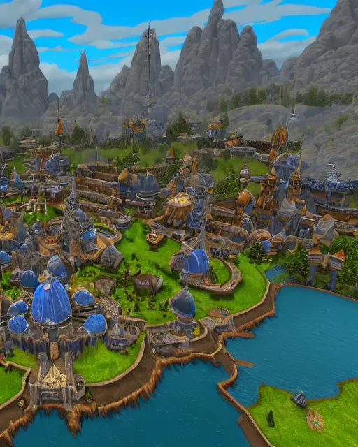 Prompt: Stormwind city from World of Warcraft, HD 4K, Unreal engine.