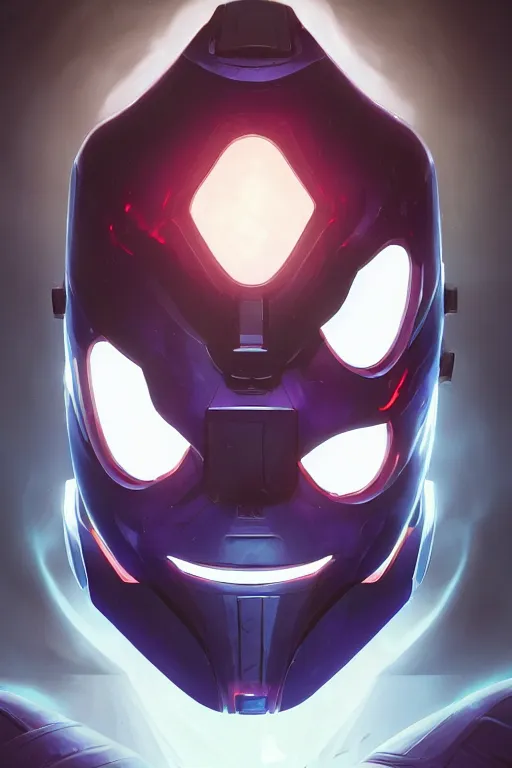 Image similar to epic mask helmet robot ninja portrait stylized as fornite style game design fanart by concept artist gervasio canda, behance hd by jesper ejsing, by rhads, makoto shinkai and lois van baarle, ilya kuvshinov, rossdraws global illumination radiating a glowing aura global illumination ray tracing hdr render in unreal engine 5