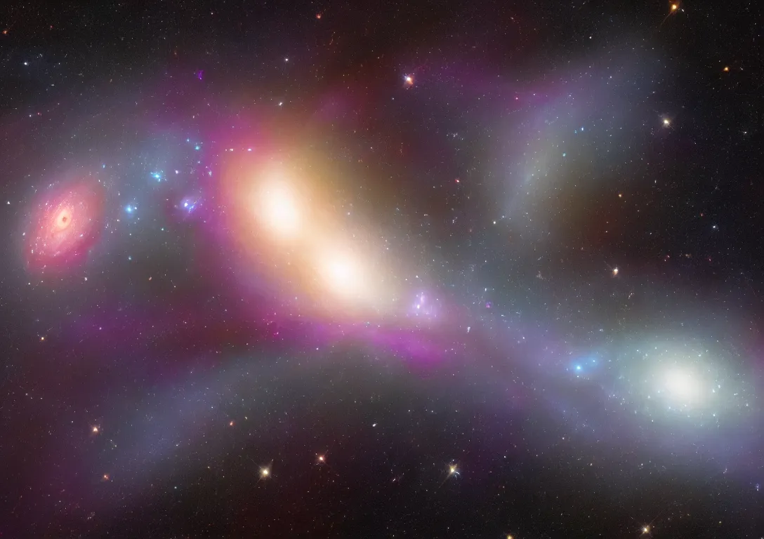 Image similar to high resolution image of a deep space Galaxy by the James Webb Space Telescope, 4k