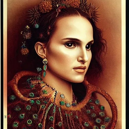 Image similar to portrait of natalie portman by ernst haeckel