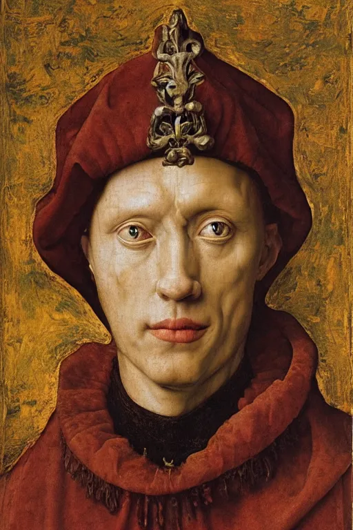 Prompt: portrait of albedo from overlord, oil painting by jan van eyck, northern renaissance art, oil on canvas, wet - on - wet technique, realistic, expressive emotions, intricate textures, illusionistic detail