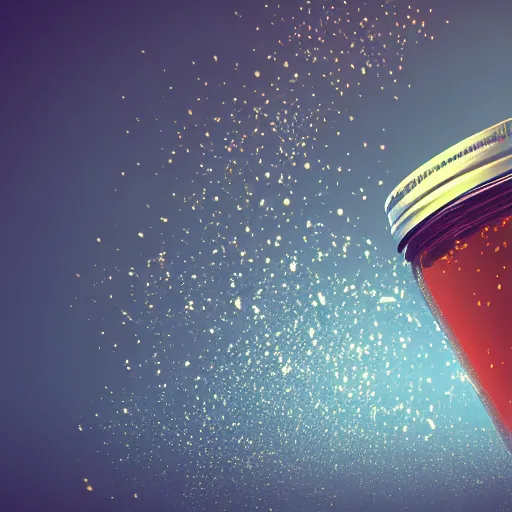 Image similar to sandstorm in a jar, particle effects, 4 k