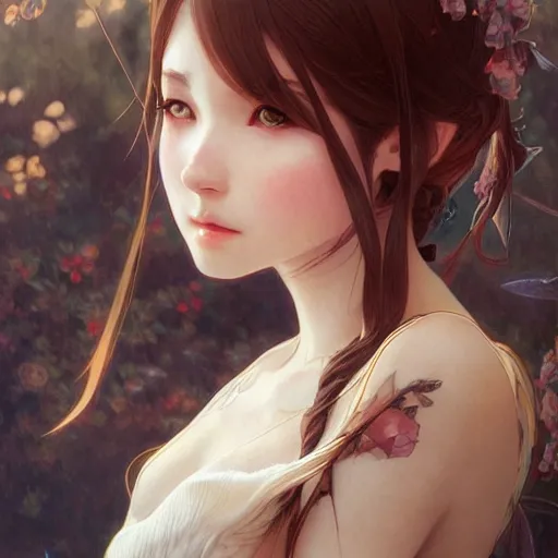 Prompt: ultra realistic illustration, very cute anime girl, pouting, intricate, elegant, highly detailed, digital painting, artstation, concept art, smooth, sharp focus, illustration, art by artgerm and greg rutkowski and alphonse mucha