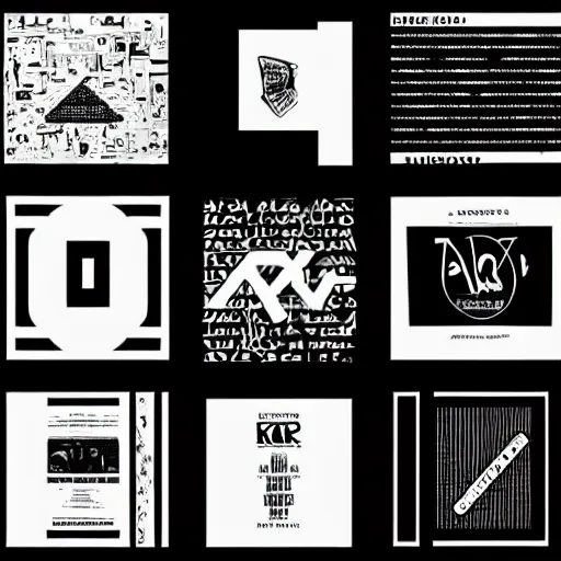 Image similar to black on white graphic design in style of david rudnick, eric hu, acid, y 2 k