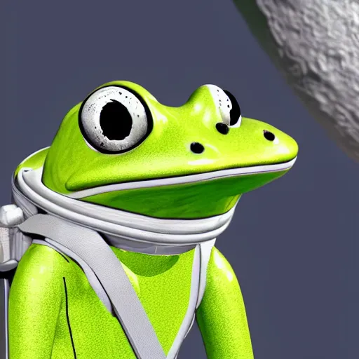 Prompt: frog astronaut in a spacesuit, realistic, photorealistic