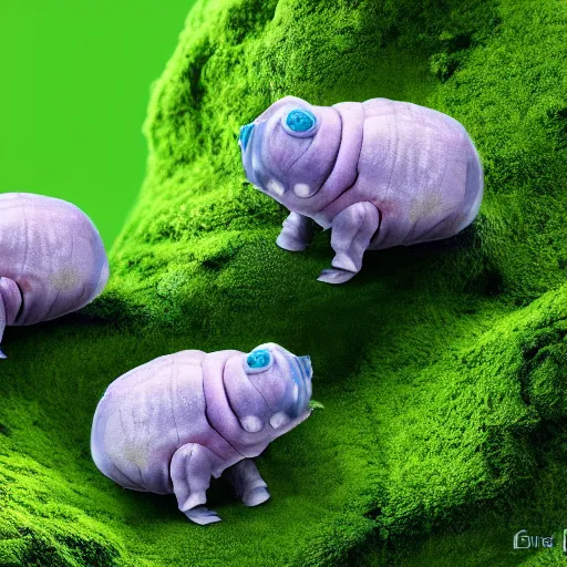 Image similar to Tardigrade-Moss-Piglet electron microscope capture, 4k, HD, Science Monthly photography