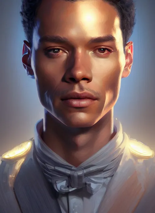 Prompt: portrait of william from westworld, intricate, elegant, glowing lights, highly detailed, digital painting, artstation, glamor pose, concept art, smooth, sharp focus, illustration, art by artgerm and greg rutkowski, artey freytag