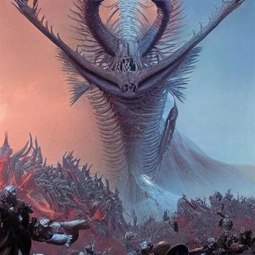 Image similar to epic digital masterpiece by Wayne Barlowe