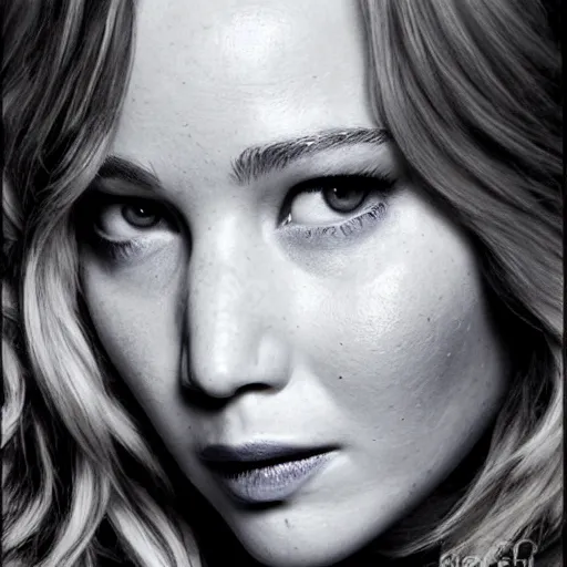 Prompt: portrait of jennifer lawrence or emma stone by greg ruthkowski