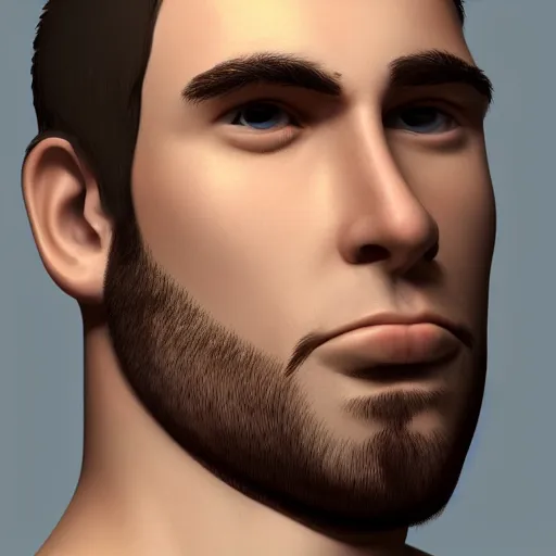 muscular chad gigachad handsome jerma 9 8 5 with thick, Stable Diffusion