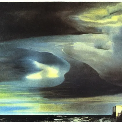 Image similar to storm is coming, i have regrets, by salvador dali