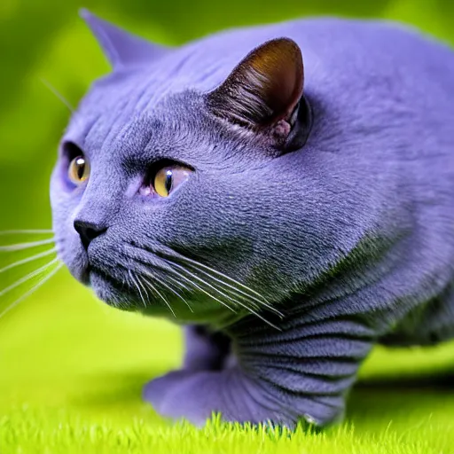 Image similar to a tardigrade - cat - hybrid, animal photography