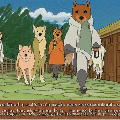 Prompt: a doge meme by Studio Ghibli