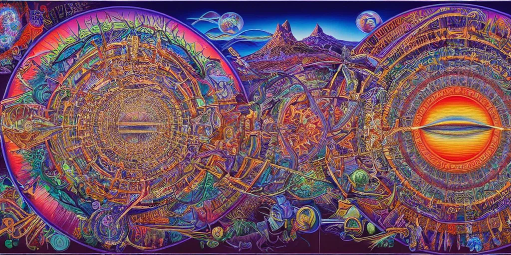 Image similar to memory palace, masterpiece composition, 8 k resolution, ultra fine illustration, art by alex grey and tokio aoyama, highly detailed,