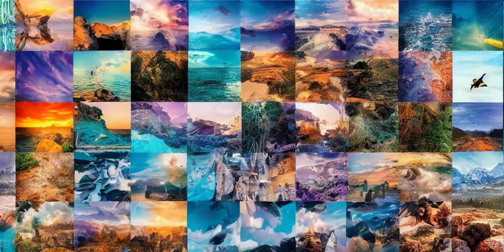 Prompt: beautiful photo collage poster 4 k