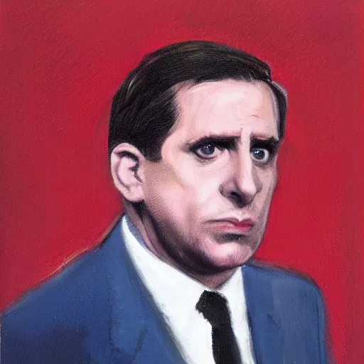 Image similar to michael scott by francis bacon