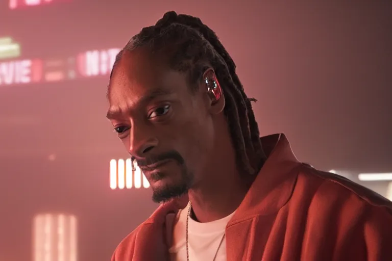 Image similar to movie screenshot of snoop dogg in blade runner 2049 4k