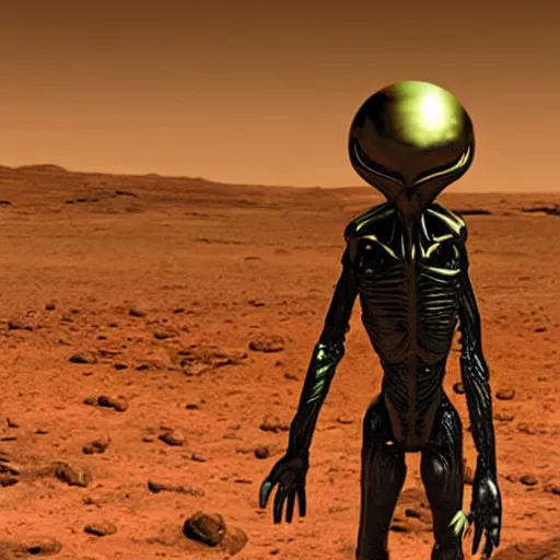 Prompt: alien in mars