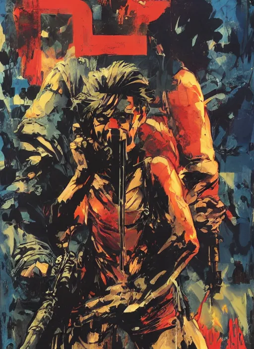 Prompt: nemesis ( icon comics ) by ashley wood, yoji shinkawa, jamie hewlett, 6 0's french movie poster, french impressionism, vivid colors, palette knife and brush strokes