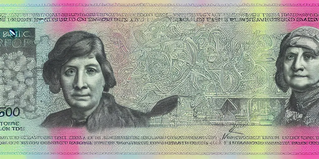 Image similar to concept design of british £ 5 0 note for the year 2 0 3 3