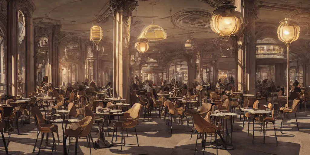 Prompt: a photorealistic render of a parisian cafe on mars at lunch time but all the chairs look like the iron throne, iron throne from game of thrones, scifi and fantasy, ultra detailed faces, 8 k, artstation, volumetric lighting, smooth, highly detailed, octane render, by andres rocha and albert bierstadt and greg rutkowski